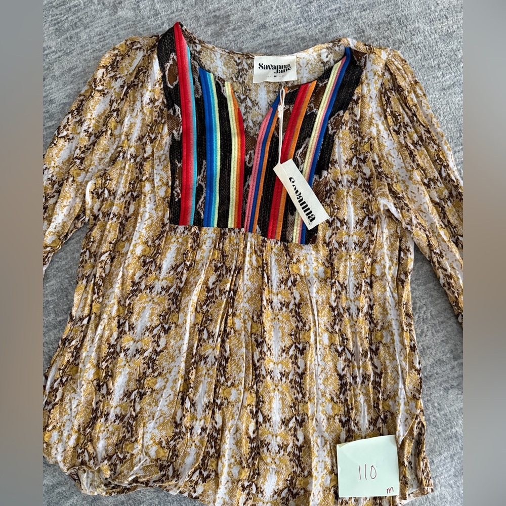 Savanna Jane Multicolor Striped Blouse